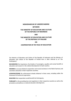 ON COOPERATION IN THE FIELD OF EDUCATION