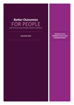 Better Outcomes for people with Chronic and Complex Health