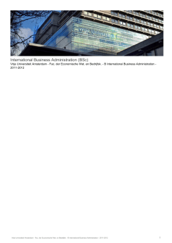 International Business Administration (BSc)