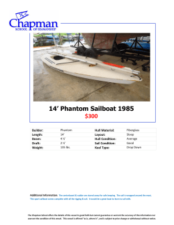 14` Phantom Sailboat 1985 $300