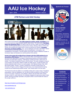 AAU Ice Hockey Newsletter - 2016 Mar