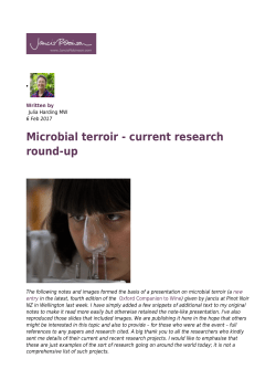 Microbial terroir - current research round-up