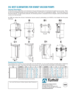 oil mist eliminators for kinney vacuum pumps ab b1 b2 c1 d d1 e