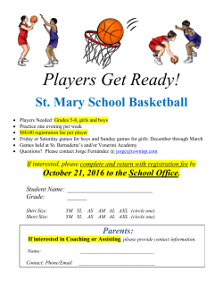 Players Get Ready! - St. Mary Parish, Shrewsbury MA