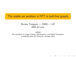The stable set problem is FPT in bull