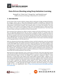 Data-Driven Ghosting using Deep Imitation Learning