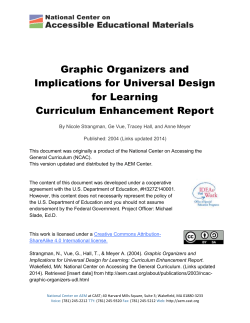 Graphic Organizers and Implications for Universal Design for