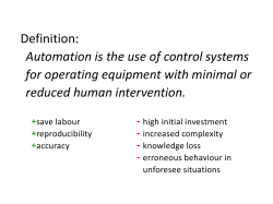MAX-IV Automation Review: Automation Overview