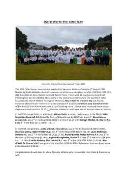 Overall Win for Irish Celtic Team