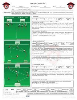 Academy Soccer Coach-Interactive Session Plan&trade; 3