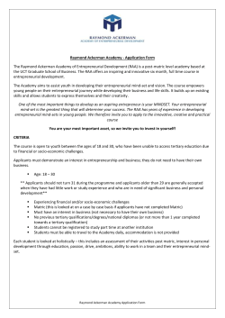 Raymond Ackerman Academy - Application Form The Raymond