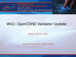 FDA / PhUSE CSS Initiative