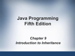ch11 Inheritance