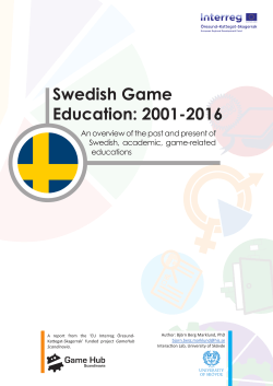 Swedish Game Education: 2001-2016