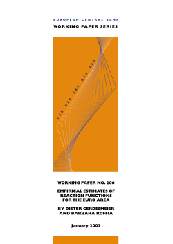 Empirical estimates of reaction functions for the euro area