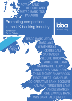 Promoting competition in the UK banking industry