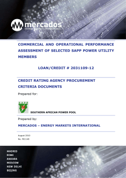 commercial and operational performance assessment of