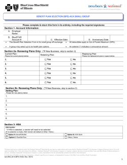BENEFIT PLAN SELECTION (BPS)