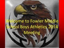 Fowler Middle School Boys Athletics Meeting