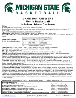 GAME DAY ANSWERS Men`s Basketball