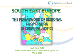 Head of Justice and Home Affairs Division, Regional Cooperation