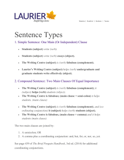 Sentence Types
