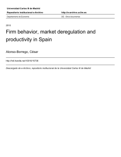 Firm behavior, market deregulation and productivity in Spain