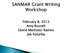 Grant Writing Workshop - Texas State University