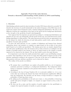 Appendix: Proof of the main theorem Towards a