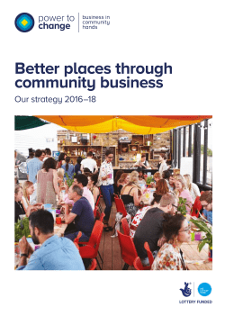 Better places through community business