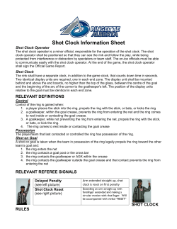 Shot Clock - Ringette Alberta