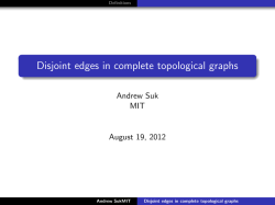 Disjoint edges in complete topological graphs