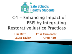 Enhancing Impact of PBIS by Integrating Restorative Justice Practices
