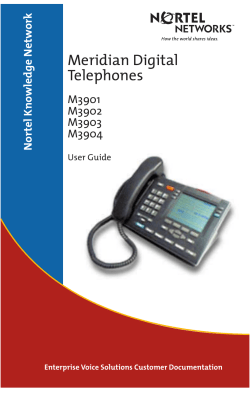 Meridian Digital Telephones User Guide