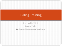 E-M Billing Training April 2015