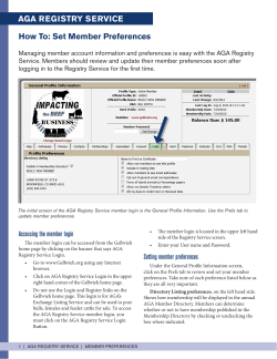 How To Set Member Preferences - American Gelbvieh Association