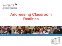 Addressing Classroom Realities Session Powerpoint
