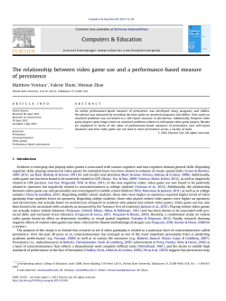 The relationship between video game use and a
