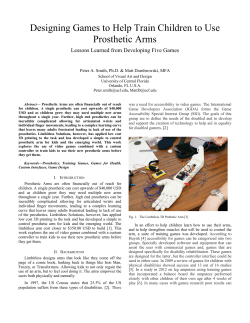 Designing Games to Help Train Children to Use Prosthetic Arms