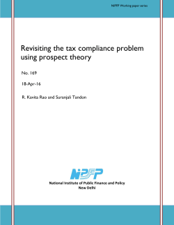 Revisiting the tax compliance problem using prospect theory