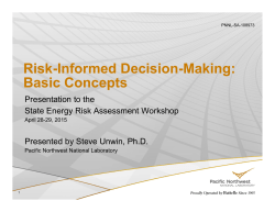 Risk-Informed Decision-Making: Basic Concepts