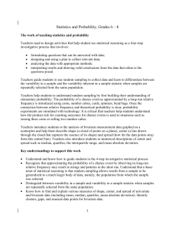 Statistics and Probability, Grades 6 &ndash; 8
