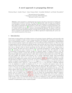 A novel approach to propagating distrust