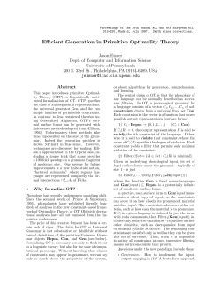 Efficient Generation in Primitive Optimality Theory