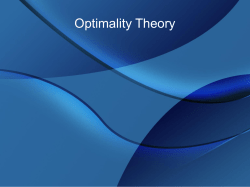 Introduction to Optimality Theory