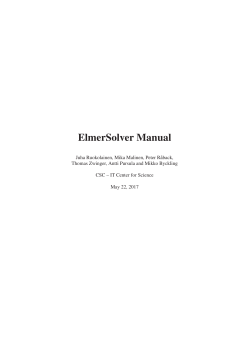 ElmerSolver Manual