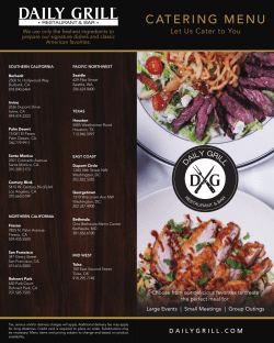 Catering Menu