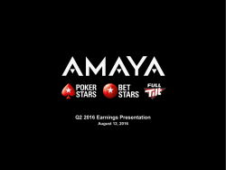 Q2 2016 Earnings Presentation