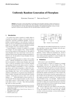 Uniformly Random Generation of Floorplans