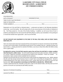 LSC Ballfield Reservation Form